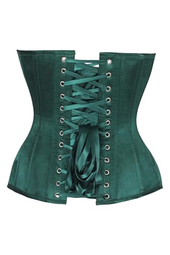 Image of Daisy Corsets Satin Overbust Corset Top for Women. Lingerie, Bustier, and Plus Size. Steel Boned Cincher - Zipper and Lacing