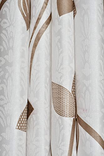 Image of Long Door Heavy Quality Print Curtains 9 Feet Long | High Tenacity Yarn Polyester Curtains | Premium Screens for Home Office | Prada for Living Room Bedroom | (Brown, 1pc)