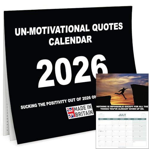 Funny Unmotivational Calendar Sarcastic Wall Calendar