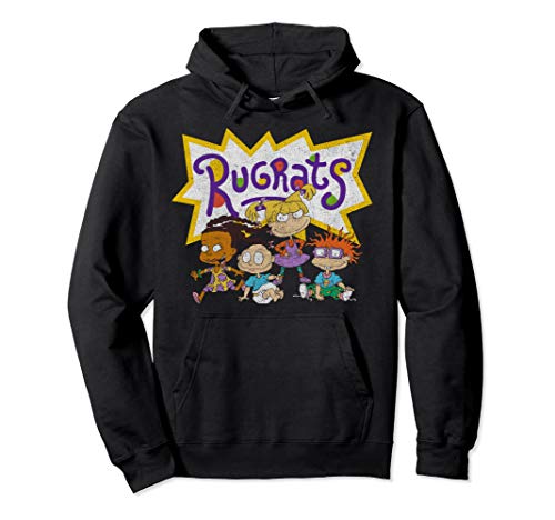 Rugrats EKBSZMCCHFX Nickelodeon Rugrats Vintage Group Shot Logo Pullover Hoodie cover