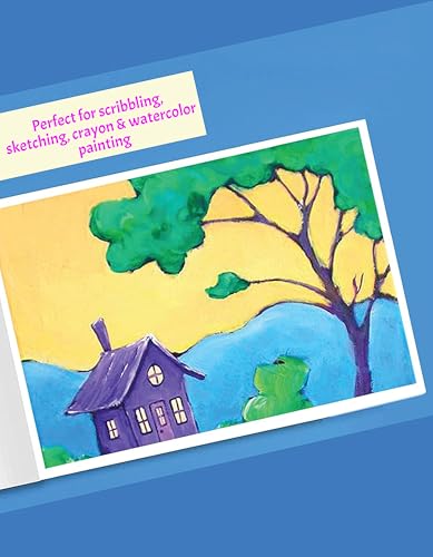 A4 Drawing Books | 34 White Blank Unruled Pages | Approx 29.5 x 21 cm Size | Soft Cover | Plain Sketch Pad for Kids, Students & Artists | Drawing Copy for Sketching, Colouring & Painting | Pack of 3