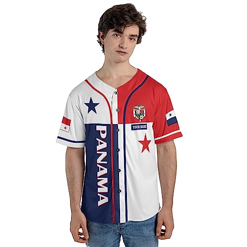 Personalized Name Panama Baseball Jersey, Panama Camisa Jersey Shirt Panamanian Flag Pride Jersey for Men and Women miniatura 5