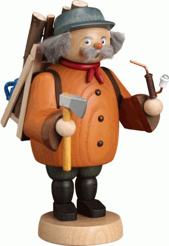 Seiffener Volkskunst German Incense Smoker Forest Worker, Height 19 Cm / 8 Inch, Original Erzgebirge By Sv 12661 #TOP23