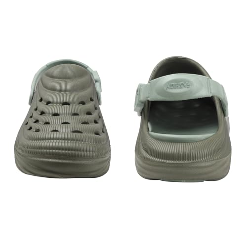 Image of Men's Lightweight EVA Clogs with Adjustable Back Strap | Breathable Anti-Skid Slip-On Sandals | Comfortable Casual Garden Beach Clogs for Indoor Outdoor