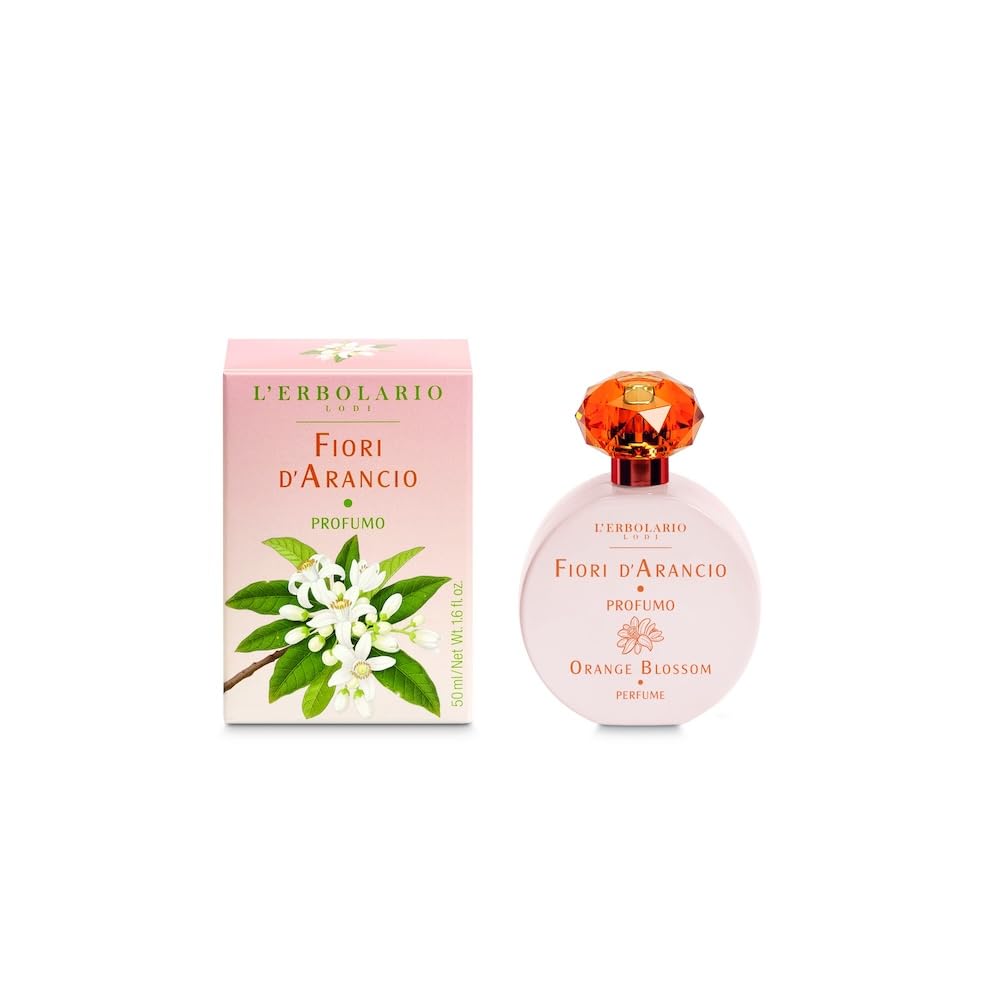 L'Erbolario Kwiaty pomarańczy – zapach 50 ml, nuty cytrusowe i kwitnące z absolutną turecką różą, sandałem i wanilią, elegancki i harmonijny zapach