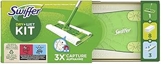 Swiffer - Starter Kit for Cleaning Floors with 1 mop, 8 Refills for Dry and 3 Wet Wipes - 1 Piece