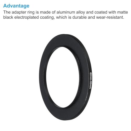 PATIKIL 62mm-82mm Metal Step Up Ring with Cleaning Cloth - Image 4