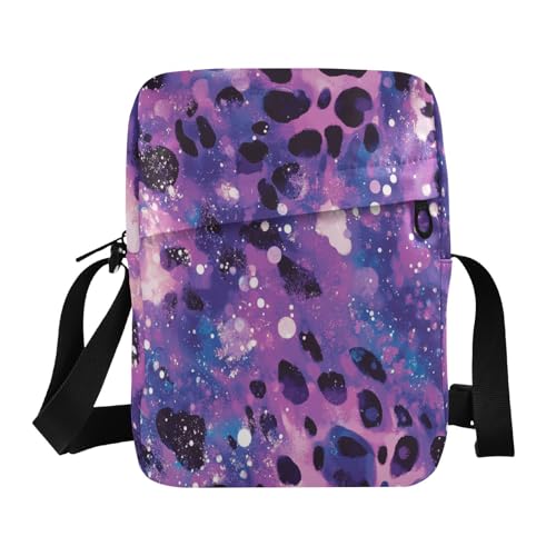 crossbody messenger bag Shoulder Crossover Bag Casual Womens Purse Adjustable Strap for Travel Travel- Dreamy Leopard Print