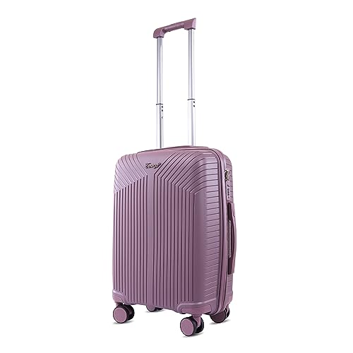 Image of Verage V-Lite Galaxy 56 cms Purple Hard Sided Cabin Size Carry On Luggage Trolley Bag for Travel, Suitcase with 8 Spinner Wheels for Men and Women