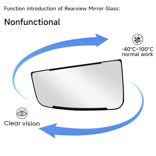 Image of Left Driver Side Mirror Replacement for Chevrolet Chevy Express 1500 2003-2014 Express 2500 3500 2003-2017 for GMC Savana 1500 2003-2014 Savana 2500 3500 2003-2017 Rear View Mirrors Glass