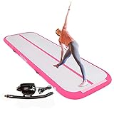 XUNLONG Air Mat Tumblem 4/8 inchs Thickness Inflatable Gymnastics Training Mat 10ft/13ft/16ft/20ft with Electric Air Pump for Cheerleading/Training/Water Fun/Park/Home use