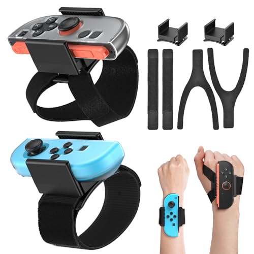 [6 in 1 - Switch 2/1] Armband für Switch Just Dance 2026/2025/2024, für Nintendo Switch 2/1/Switch OLED Joy-Con Controller, Handriemen für Zumba Burn It Up, Schutzhülle-kompatibel und Verstellbar