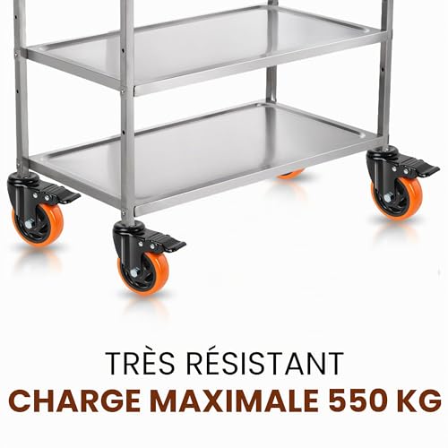 BAOLIHUI Roulette Charge Lourde 100mm Roulettes Pivotantes M12 x 30mm Roulettes pour Meubles à Tige Filetée Jusqu'à 550kg Roulettes de Transport pour Chariot à Outils, Établi – vue 6