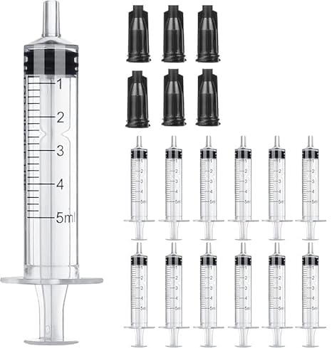 LABCARE 5ml Syringe without Needle Plastic Syringes Sterile Individually Packed with Cap for Lab Medicine Student Measuring Liquid and Pet Dog Cat Baby Feeding Oral Colostrum, Pack of-image-12