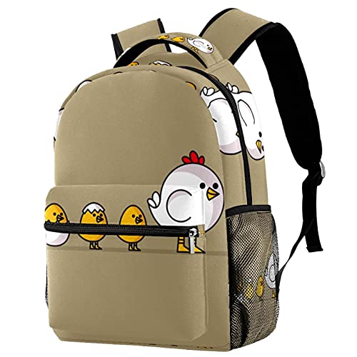 Sac à dos de voyage oiseaux marron idéal pour les sorties scolaires