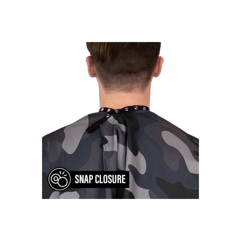 BD Barber Cape - Snap Closure, Water-Resistant, Lightweight Polyester ...