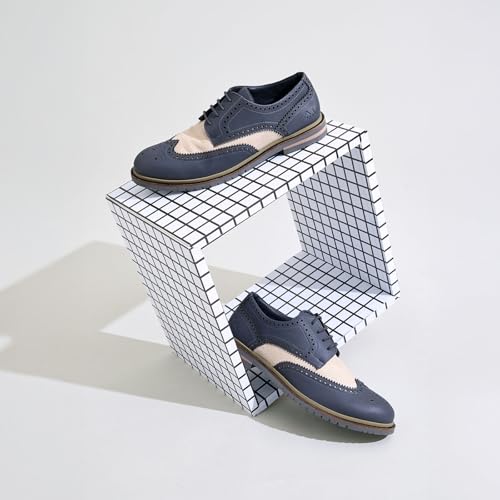 Image of Neeman's Jute Dress Oxfords for Men | Eco-Friendly Brogue Detailing with Cushioned Sole & Modern Heel | Classic Formal Shoes
