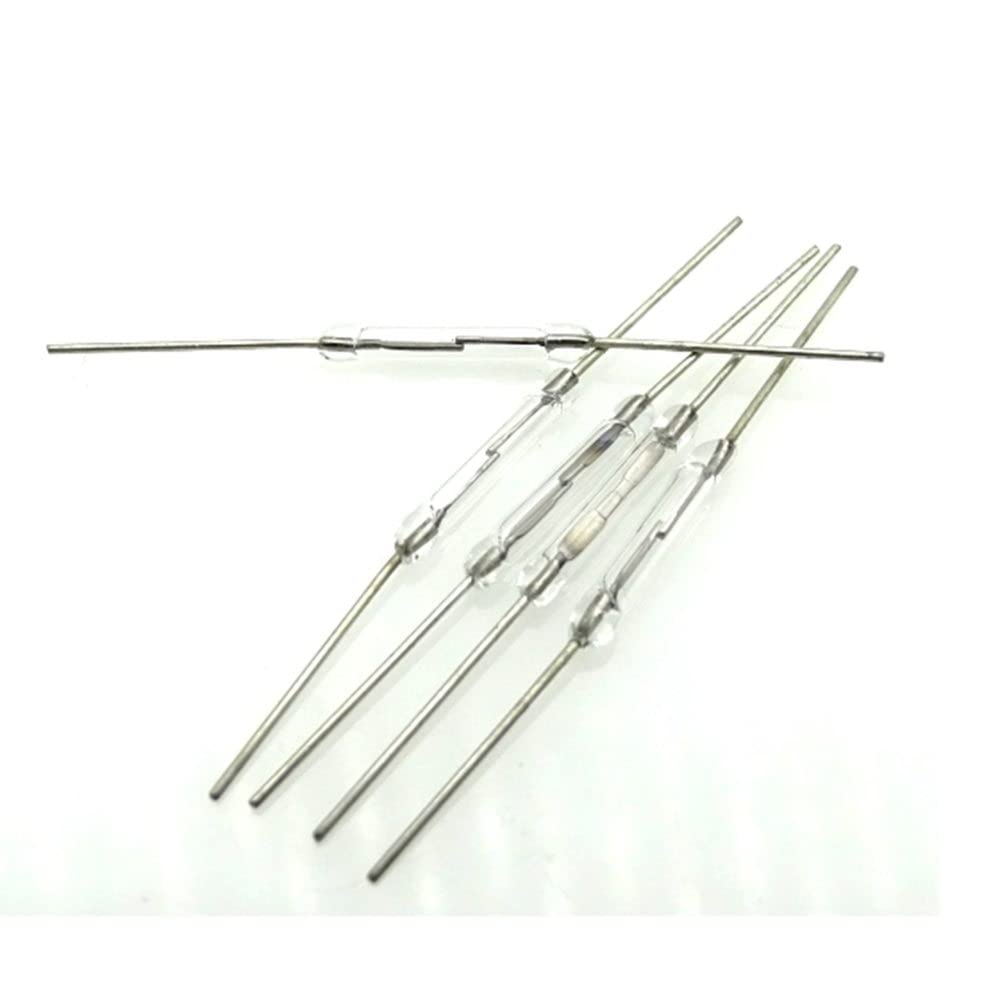 100pcs N/O Reed Switch Magnetic Switch 2 x 14mm Normally Open Magnetic Induction Switch