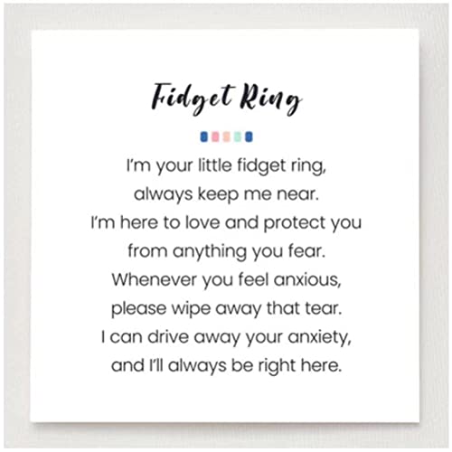 Asarly Zu meiner Tochter-Fingerring, Anti-Angst-Spinner Ringe, S925 Silberringe, Öffnungsring Schmuck Geschenk für Frauen Mädchen Cover