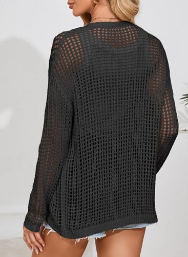 Dokotoo Women’s Crochet Cardigan Sweater Boho Cover-ups Oversized Open Front Tunic Summer Outwear2
