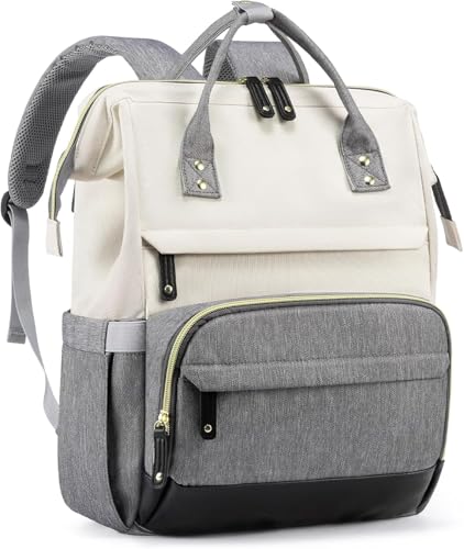 Image of RECTITUDE Laptop Backpack for Women, 17 Inch Work Business Backpacks Purse With Large Capacity, Waterproof Nurse Bag College Bookbag for School, Waterproof Casual Daypack