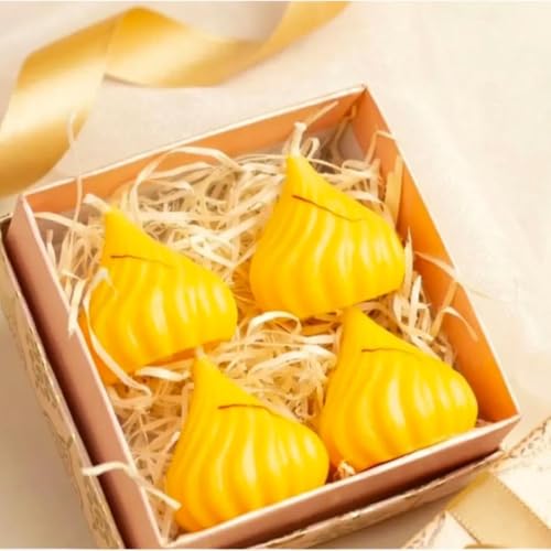 Image of Modak Shape Mould Silicone 15 Cavity Mold for Candle Making Molds Spiral Shape Mithai Moulds Resin Art Crafts Chocolate Cake Dessert