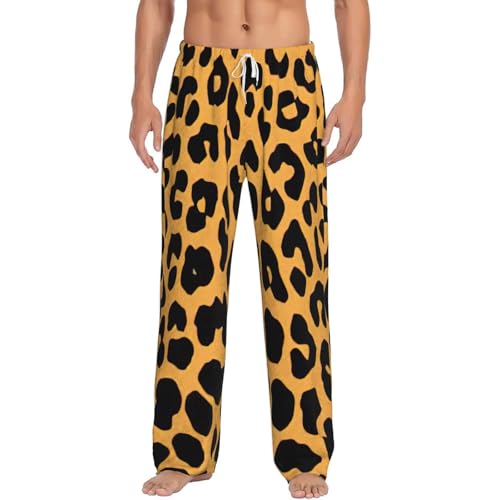 Pantalon de pyjama pour homme imprimé léopard doux et fluide