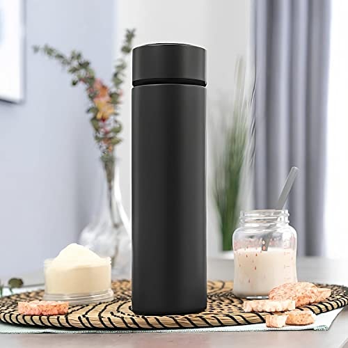 Jano | Tea Thermos | Tea Infuser Bottle | Coffee Thermos | Thermos With Strainer | Smart Thermos | Thermos With Temperature Display | Coffee Bottle | Hot Thermos For Tea | 17Oz/500Ml #TOP2
