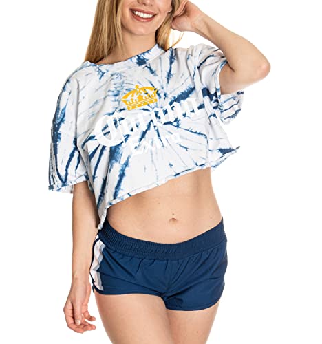 Corona Extra Ladies Tie Dye Crop Top (Large/X-Large Navy)