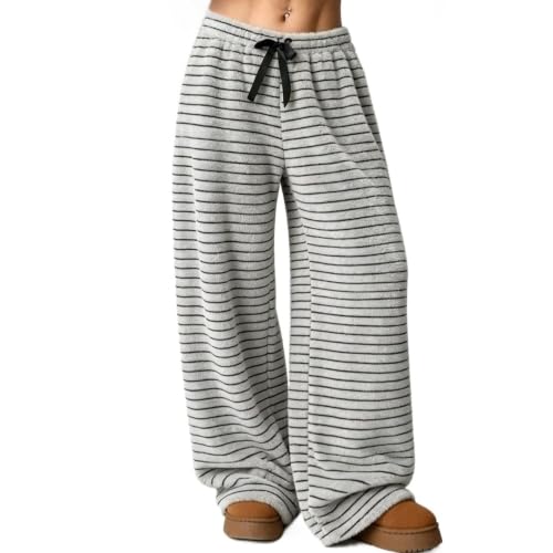 Image of Leopard Pants Women Therian Fuzzy Pajama Pants Y2k Cheetah Pants Grunge High Waisted Fluffy Pants