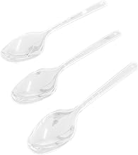 100 x Reusable Plastic Spoons, 18 cm Reusable Spoons, Reusable Cutlery Party Spoons, Plastic Cutlery, Reusable, Soup Spoon, Recyclable