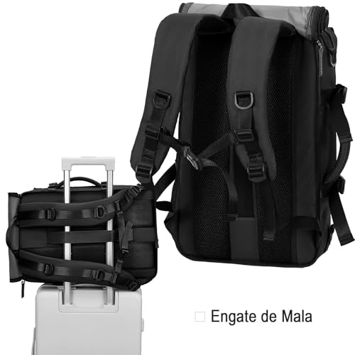Mochila de Viagem com Compartimentos para Notebook e Tablet Masculina e Feminina Executiva Reforçada