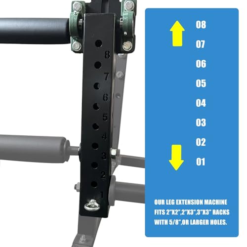 LINYpA66 Hamstring Curl Squat Rack Attachment Power Rack Mounted Leg ...