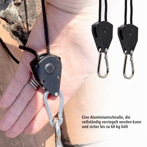 Foto von Ltsbaed 2 Stück Rope Ratchet, Seil Ratsche mit Haken, Einstellbare Ratchet