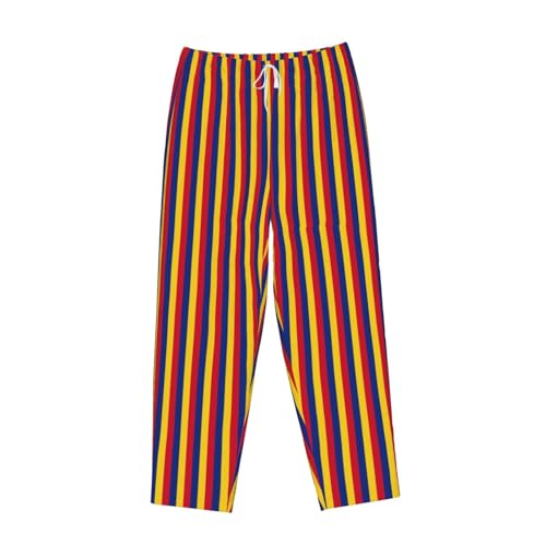 Pantalones de pijama para mujer de la bandera de Rumania ropa de dormir acogedora 5