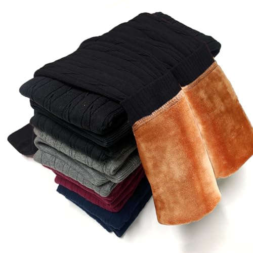 KSK KAISHEK Girls' Winter Stretch Warm Thick Fleece Lined Leggings Full Length Comfortable Tights Pants 4-13 Years