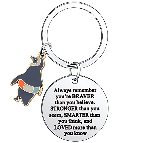 Inspirational Penguin Keychain for Wmen Girls Penguin Lovers Gift Penguin Jewelry for Family Friends Gift