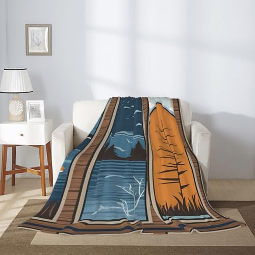 Couverture douce de cerf Lodge Bear enveloppante chaude pour canapé - 4