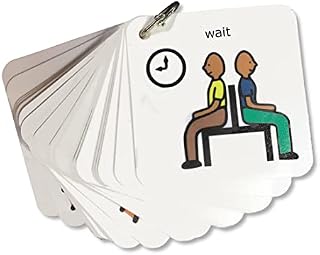 Visual Behaviour Keyring  Behaviour Symbol Cards compatible with PECS Symbols and Boardmaker PCS (for non verbal, ADHD, ASD, Autism, Kids, Children, Toddlers) (English)