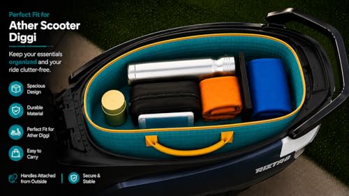 Image of Scooter Diggi Organizer Bag Compatible with Ather Rizta | Large Capacity Under Seat Storage Basket | Easy Carry Handle Design