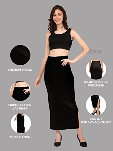 Image of Mehrang Stretchable Saree Shapewear Petticoat for Women, Cotton Blended,Petticoat,Skirts for Women,Shape Wear Dress for Saree