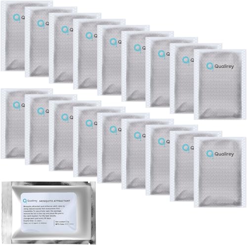 Image of Qualirey 18 Pack Mosquito Attractant in Bulk, Lure for Bug Zapper Bait Refill Compatible with All Mosquito Trap Enhances Catch Rates for Indoor Outdoor Traps, Safe and Long Lasting