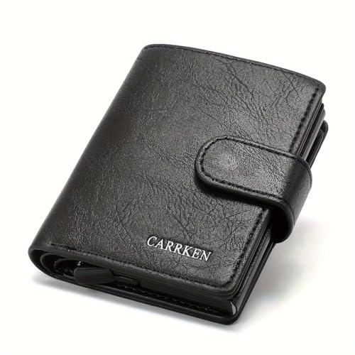 Men's Sleek Faux Leather Wallet - Large Capacity, Multifunctional Business Card Holder with Trendy Money Clip & Bucket Design - Gift for Him, Card Bag, Portable2