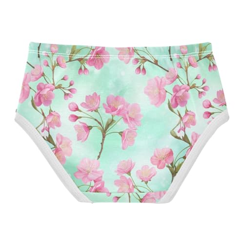 Joisal Pastel Pink Cherry Blossom Spring Little Girl Panties Toddler Underwear Floral Cotton Cartoon Undies Kids Briefs 2t2