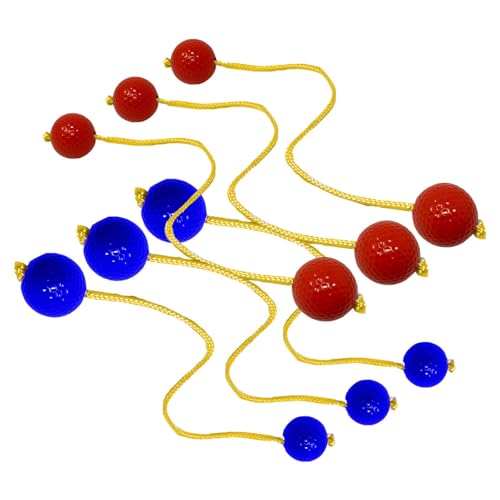 Yiju 6 Pieces Ladder Balls Toss Game Balls Practical Durability Versatile Outdoor Game Ladderballs for Lawn Toss Match Backyard