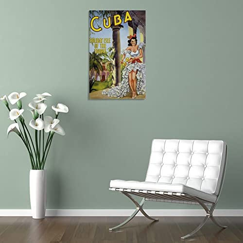 Aomaca Vintage Posters Cigar Posters Cuban Cigar Retro Posters Bar Decoration (4) Canvas Wall Art Room Decoration Aesthetics Wall Paintings Gifts 20X30Inch(50X75Cm) #TOP4