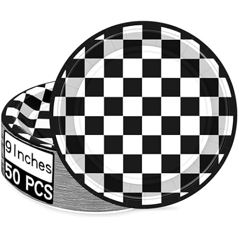 QZYL Race Car Disposable Plates Cover