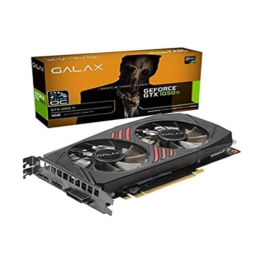 Galax Placa de Vídeo - GeForce GTX 1050 Ti, 1-Click OC, 4GB DDR5, 50IQH8DSQ31C