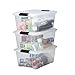 Produktbild Iris Ohyama, Aufbewahrungsboxen aus Kunststoff mit Deckel und Verschlussclips, 15L, 3er Set, Integrierte Griffe, Stapelbar, BPA frei, Schlafzimmer, Büro, Wohnzimmer, DDNTB-15, Klar
