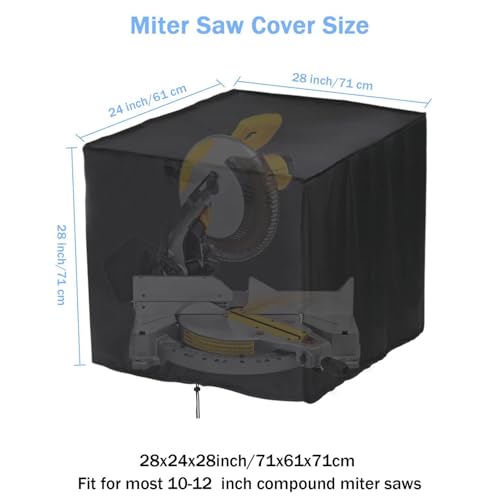 Cubierta sierra ingletadora de 25-30 cm resistente al polvo para taller 6